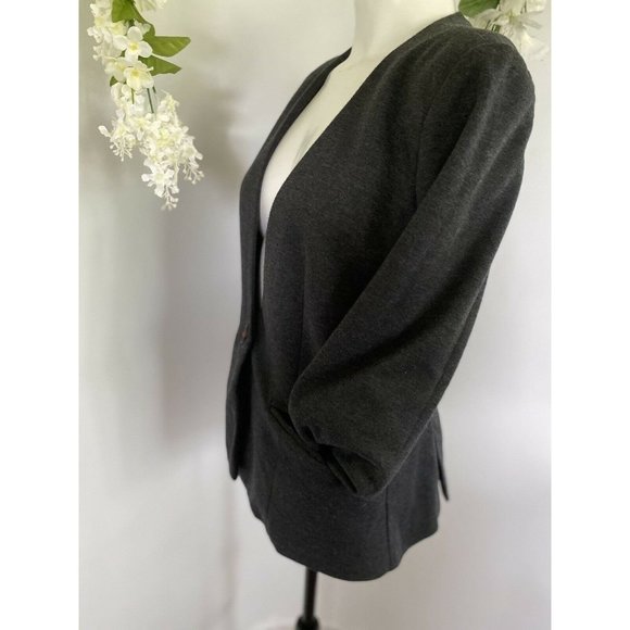 Vintage Cartonnier‎ Anthropologie Womens Gray Pink Blazer - Picture 6 of 10